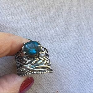 Or Paz London blue topaz sz.11 ring